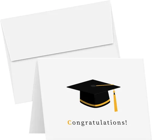 Tarjetas de felicitación y sobres de graduación – Graduados de clase 2026, agradecimiento, felicitaciones de celebración, saludos plegables |