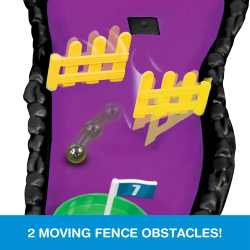 Miniatura 5 de Game Zone Arcade Mini Golf - Juego de mini golf interactivo de mesa con 9 hoyos y obstáculos móviles para 1-4 jugadores de 6 años en adelante