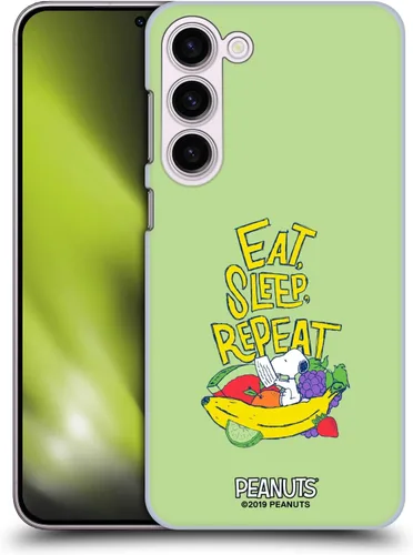 Miniatura 26 de Head Case Designs Funda rígida con licencia oficial de Peanuts Eat Sleep Snoopy Naturally Sweet compatible con Samsung Galaxy S23 Ultra 5G Comer