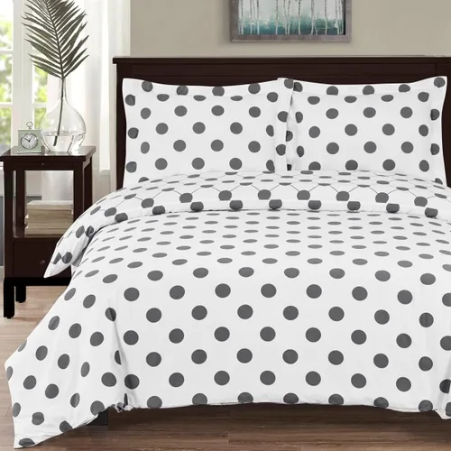 Miniatura 15 de Royal Hotel Meridian - Juego de funda de edredón y funda de almohada (3 piezas, 100% algodón, 300 hilos), Algodón, Full/ Queen Gris