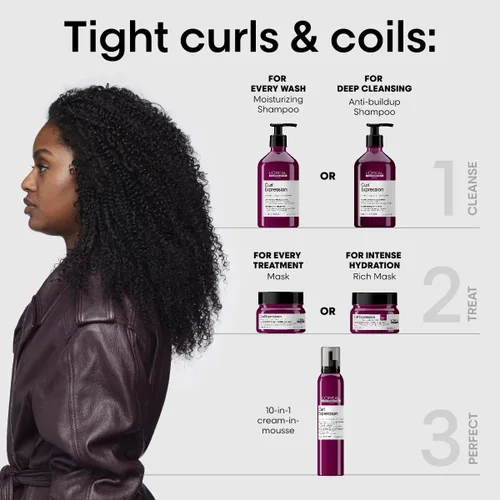 Miniatura 4 de L'Oréal Professionnel Paris Máscara Rica de Expresión de Rizos - Para cabello rizado y rizado, proporciona hidratación intensa y definición
