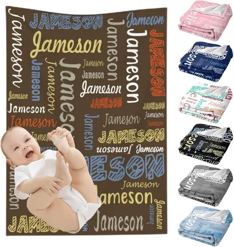 Miniatura 12 de Mantas de bebé personalizadas para niñas y niños, regalos personalizados para bebés, niñas y niños