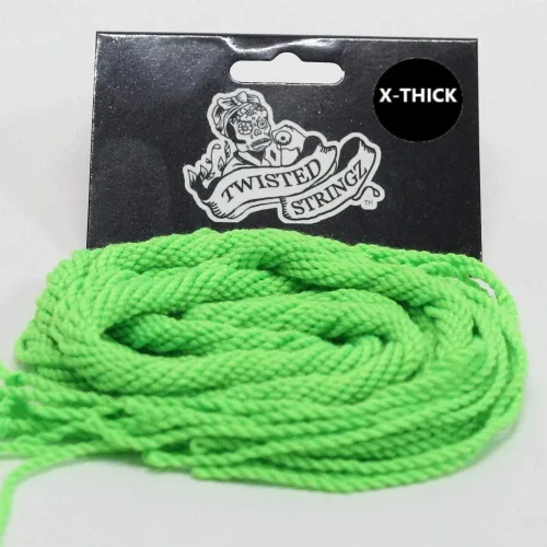Twisted Stringz Cuerdas Yo-Yo – Poliéster – Cuerda YoYo sólida extra gruesa – 10 unidades (verde)