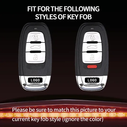 Miniatura 4 de Funda para llavero inteligente transparente negro esmerilado TPU cubierta plateada compatible con Audi A4 A5 A6 A7 A8 W12 Q5 híbrido R8 RS5 RS7 S4