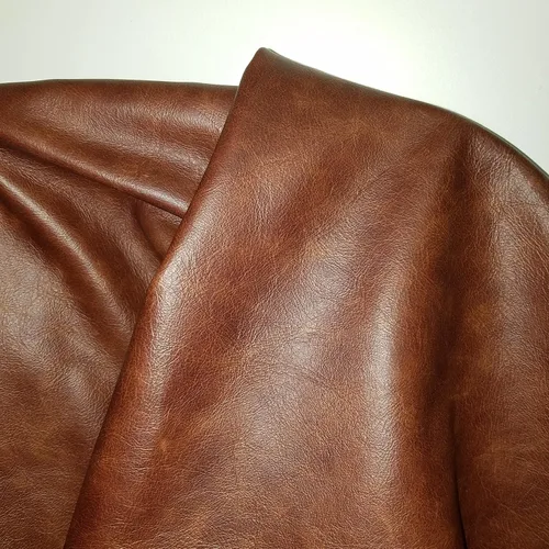 Miniatura 4 de NAT LEATHERS Brown Cognac Weekender 8 pulgadas x 10 pulgadas corte pieza de dos tonos suave tapicería chap cuero genuino piel piel piel 8 "x 10