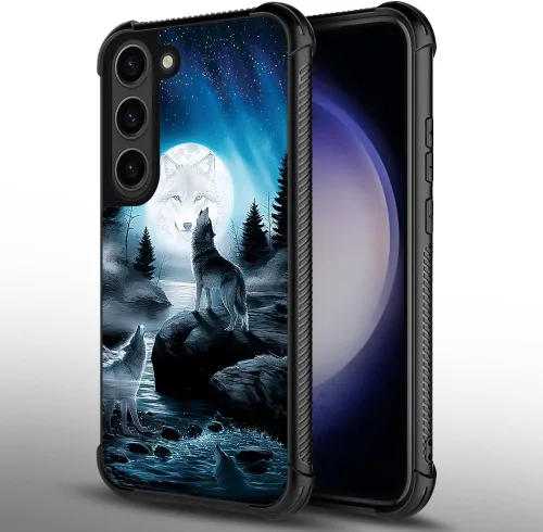 Miniatura 277 de CARLOCA Funda compatible con Samsung Galaxy S22 Ultra, diseño gráfico de Star Howling Wolfs Samsung Galaxy S22 Ultra, diseño gráfico, a prueba