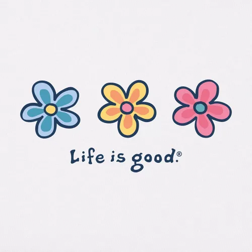 Miniatura 4 de Life is Good Womens Crusher Tee Shirt, Long Sleeve Cotton Graphic T-Shirts, Three Daisies