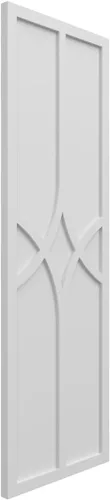 Miniatura 2 de Persianas de montaje fijo True Fit PVC Cedar Park de 12 pulgadas de ancho x 69 pulgadas de alto, color blanco (por par - herrajes no incluidos)