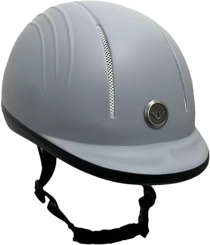 Miniatura 10 de Casco de equitación TuffRider básico para principiantes Cómodo equipo de protección para la cabeza ecuestre - Certificado SEI Blanco