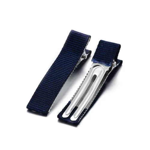 Miniatura 20 de 10 unids/lote plana de una sola punta de metal cocodrilo dientes clip de pelo pasadores color caramelo horquillas para bricolaje joyería base Negro