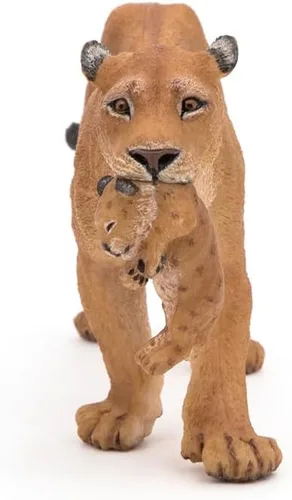 Miniatura 7 de Papo Figura Wild Animal Kingdom, Leona con cachorro, multicolor (50043), 2.6 in