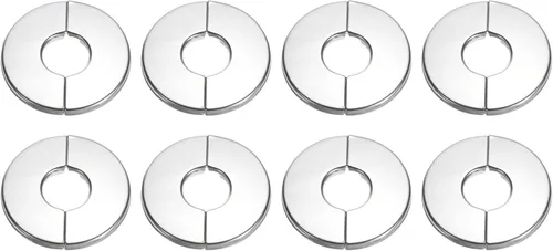 Miniatura 31 de uxcell Brida dividida de pared, placa redonda de escudo de acero inoxidable 304 de 0.866 in para tubo de diámetro de 0.866 in