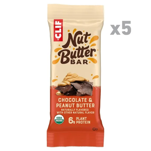 Miniatura 3 de CLIF Barra de mantequilla de nuez – Mantequilla de maní de chocolate – Barras energéticas rellenas – Sin OMG – USDA Orgánico – A base de plantas