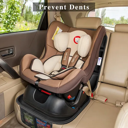 Miniatura 2 de Protector de Asiento de Automóvil, Protector de Asiento con Respaldo Acolchado de Goma Antideslizante para Asientos Infantiles, Protector de Asiento