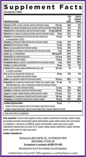 Miniatura 6 de New Chapter Vitaminas prenatales, un multivitamínico prenatal diario a partir de 35 años con metilfolato + colina para mamá y bebé saludables, 30
