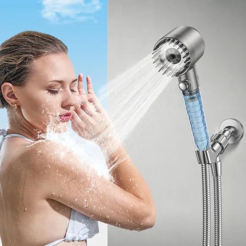 Miniatura 6 de JOMST Filtro de ducha para cabezal de ducha de mano, paquete de 6 filtros de 18 etapas para agua dura, elimina el cloro y sustancias nocivas, solo