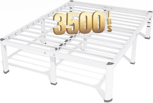 Miniatura 12 de Superay Marco de Cama de Plataforma de Metal Tamaño Twin de 16 Pulgadas con Esquinas Redondas, Espacio de Almacenamiento Debajo del Marco de Cama