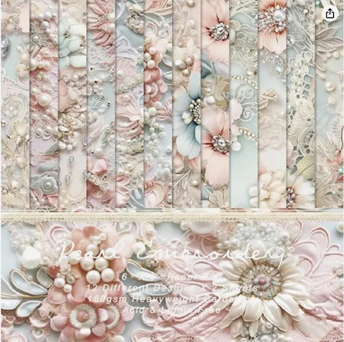 Miniatura 21 de Bloc de recortes de flores de abeja de miel, 24 hojas de 6 x 6 pulgadas, hojas de manualidades de un solo lado para hacer tarjetas, diarios