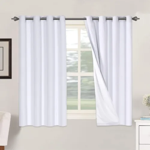 Miniatura 88 de H.VERSAILTEX Cortinas opacas de lino de 72 pulgadas de largo, 100% absolutamente opacas, con aislamiento térmico, con textura de lino, cortinas