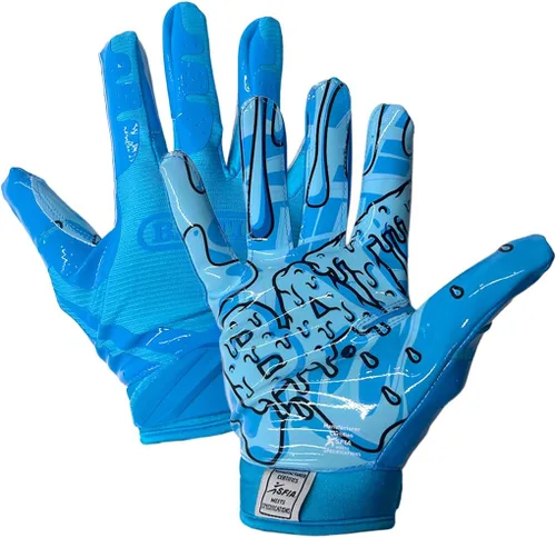 Miniatura 18 de Battle Sports - Guantes de fútbol americano para receptor abierto con dorso de mano, ultraadherentes y con agarre, antideslizantes, para adultos