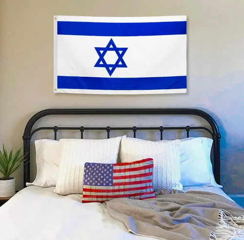 Miniatura 2 de DANF - Bandera de Israel de poliéster de 3 x 5 pies de grosor, resistente a la decoloración, ojales de latón, cabecera de lona, bandera nacional