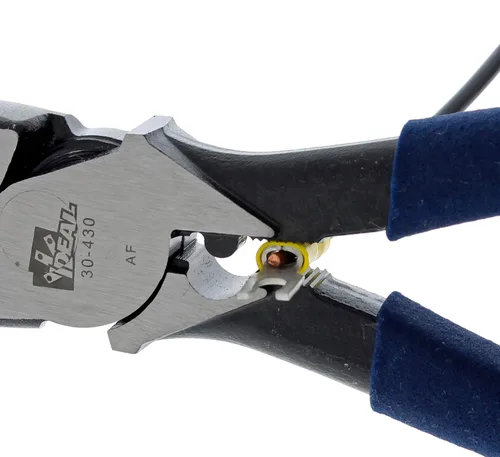Miniatura 5 de IDEAL Electrical 30-430 Alicates de corte lateral estándar - 9.5 pulgadas, alicates Linesman con nariz de Nueva Inglaterra, troquel de prensado