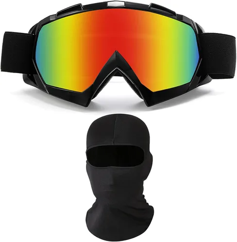 Miniatura 14 de Gafas de motocicleta con máscara facial, resistentes al viento, gafas de esquí de carreras de motocross, gafas protectoras de seguridad