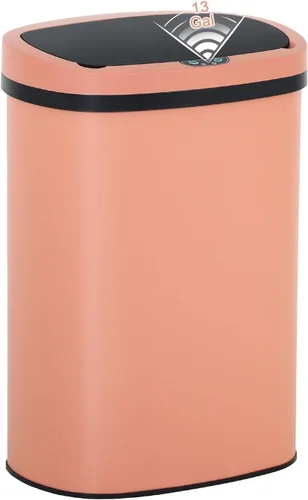 Miniatura 13 de Basurero de cocina Cubo de basura de acero inoxidable de 13 galones Cubo de basura sin contacto de 50 litros con tapa Cubo de basura