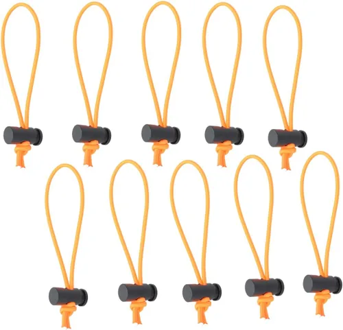 Miniatura 7 de Foto&Tech Abrazadera y organizador de cables elásticos extra gruesos multiusos, correa de cable ajustable con cierre de palanca, domador de enredos
