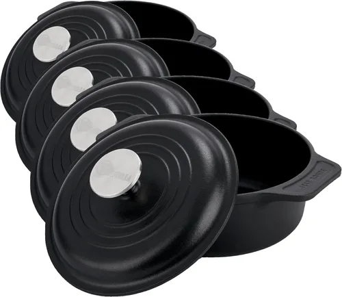 Miniatura 12 de Victoria Cocina combinada de hierro fundido de 6 cuartos de galón, horno holandés combinado y sartén, fabricado en Colombia, juego de 2 piezas
