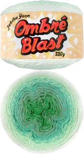 Miniatura 33 de JubileeYarn Hilo Ombré Blast - 220g/pastel Algodón Peso Bebé - Cripta de Hielo - 1 Pastel 119 Cripta de hielo