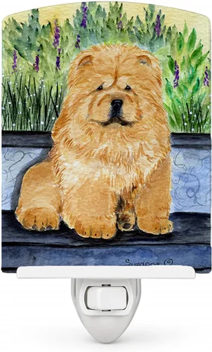 Caroline's Treasures SS7002CNL Chow Chow - Luz nocturna de cerámica compacta, con certificación UL, ideal para dormitorio, baño, guardería, pasillo,