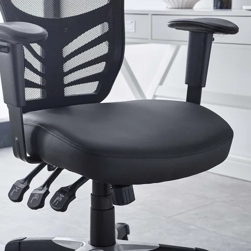 Miniatura 12 de Modway silla de oficina articulada, color verde, Vinilo, Vinilo negro