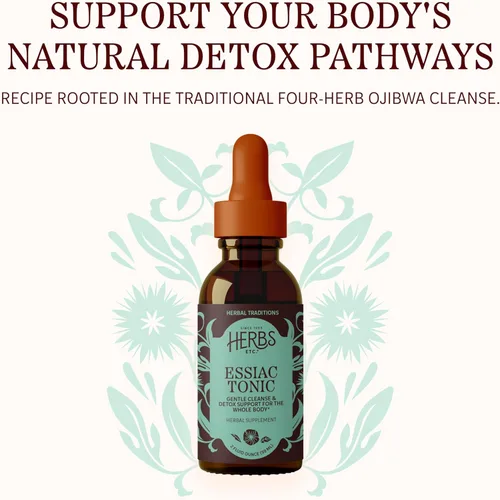 Miniatura 2 de Herbs Etc. Essiac Tonic Classic - Extracto líquido – Fórmula de hierbas Ojibwa para una limpieza de todo el cuerpo – Apoya las vías