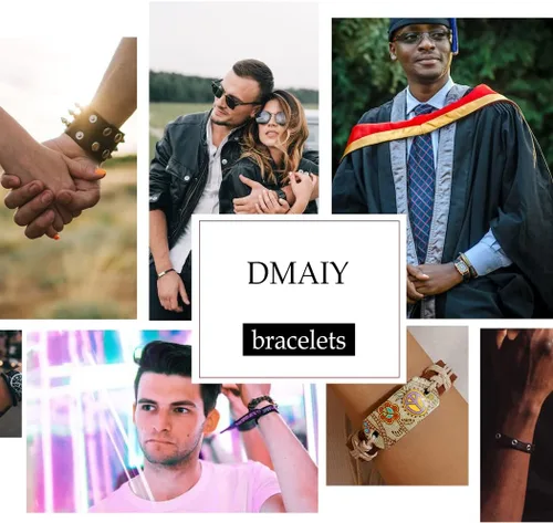 Miniatura 7 de Dmaiy Pulseras de oro con dije de luna, pulsera de cuentas para mujeres y niñas