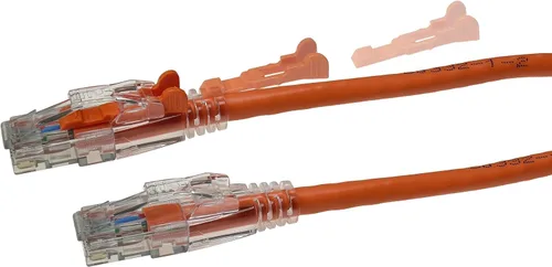 Miniatura 11 de NTW NTW - Cable de conexión de bloqueo de red patentado CAT6 de 1 pie, sin enganches, azul (NL-U6K-001BL)