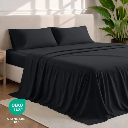 Miniatura 4 de Bare Home Juego de Sábanas Queen - Sábanas de Cama Queen de Microfibra Ultra-Suave de Lujo 1800 - Doble Cepillado - Bolsillos Profundos - Ajuste