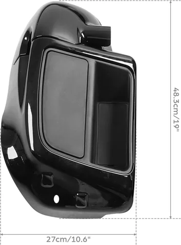 Miniatura 4 de XFMT - Carenadura inferior ventilada para las piernas tipo guantera, modelos FLT, FLHT, FLHTCU, FLHRC, Road King, Street Glide, Electra Glide, Negro