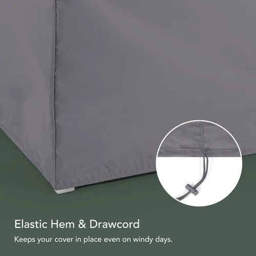 Miniatura 6 de Covermates Funda modular para silla de club para exteriores, poliéster resistente al agua, dobladillo con cordón, rejillas de ventilación, fundas