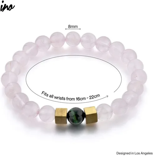 Miniatura 3 de 0.315pulgadas, chacras protectores y brazalete curativo para hombres o mujeres amatista, cuarzo rosa, howlita, ágata de musgo, y Mai Fan