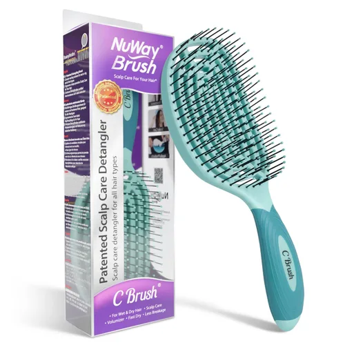 Miniatura 11 de NuWay 4HAIR® TravelC® Ventilado Patentado en EE.UU. para Todos los Tipos de Cabello es Seguro para Secador de Cabello (Azul Bebé)