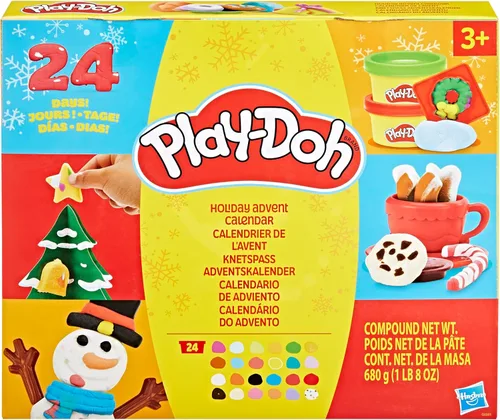 Miniatura 13 de Calendario de Adviento de Play-Doh para niños, cuenta regresiva de 24 días, múltiples regalos sorpresa detrás de cada puerta, manualidades y artes
