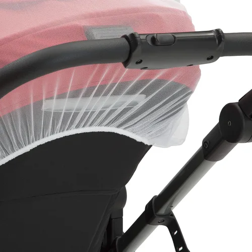 Miniatura 6 de Delta Children Mosquitera para asientos de coche infantiles, cochecitos y moisés Transpirable con red elástica para un fácil ajuste Blanco