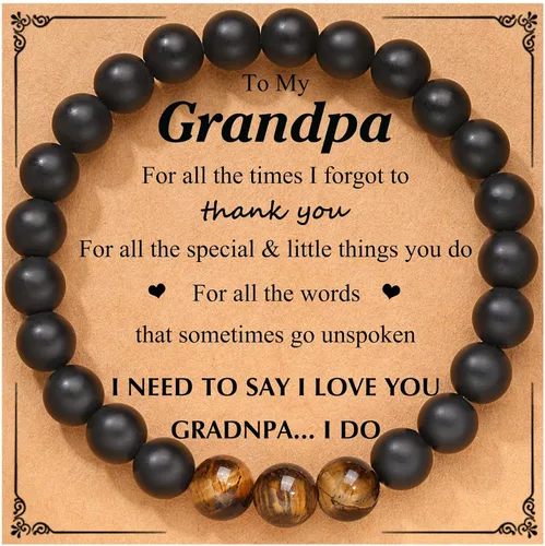 UPROMI Regalos para papá, padrastro, abuelo, tío, padrastro, hermano, hijo, nieto, sobrino, hijastro, hombre, pulsera, regalo de cumpleaños para el