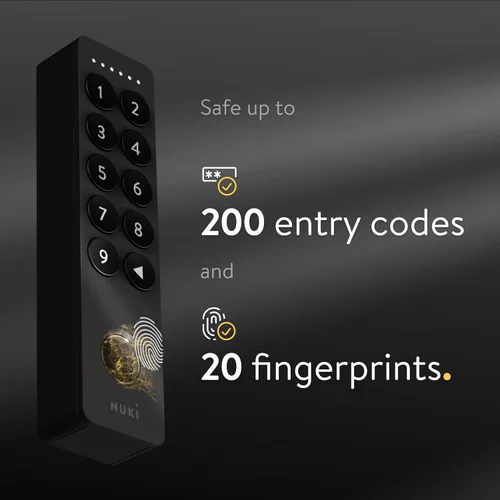 Miniatura 4 de Nuki Keypad 2, Acceso a puerta por huella dactilar, Entrada segura por código para cerradura inteligente, Fácil instalación, Entrada sin llave