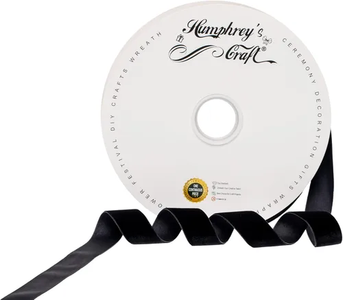 Miniatura 14 de Humphrey's Craft Carrete de Cintas de Terciopelo Aplastado Rosa de 1 Pulgada de Ancho - 25 Yardas, Perfecto para Costura, Envoltura de Regalos
