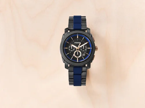 Miniatura 7 de Fossil Machine - Reloj cronógrafo de cuarzo con caja de acero inoxidable para hombre
