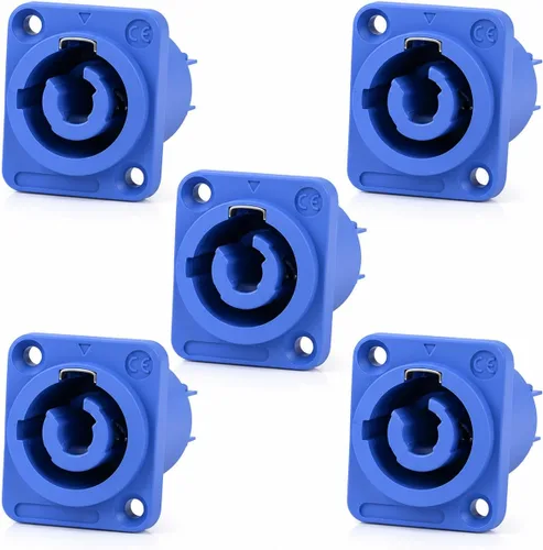 Miniatura 12 de Toronce - Conector macho de 3 pines AC Powercon conector azul/blanco con 14 Awg 1.5 pies PoweCable 20A/250V para pantalla LED de luz de escenario