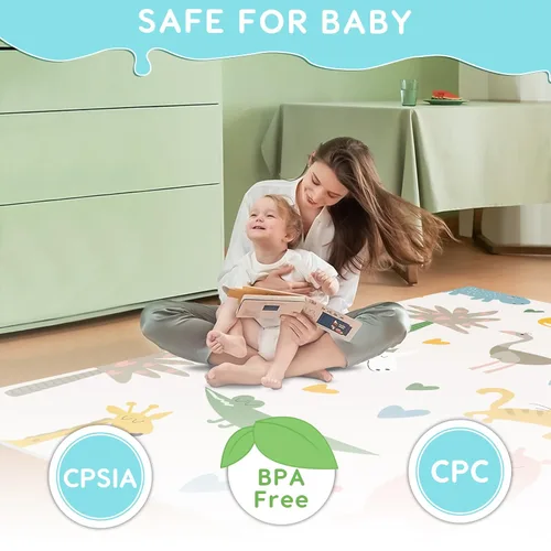Miniatura 4 de Fshibila Corralito para bebés con alfombra, corralitos para bebés y niños pequeños, corralito de juego BabyFence para interiores y exteriores, patio