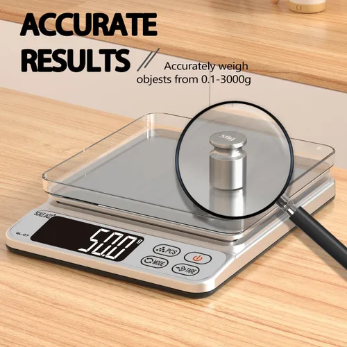 Miniatura 2 de Mini báscula, escala de 6.6 libras para gramos, báscula digital de alimentos, báscula de cocina y básculas de alimentos para cocina, báscula